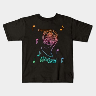 Musical French Horn Kids T-Shirt